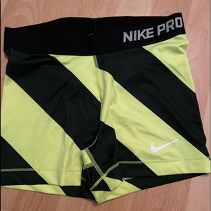 Nike Pro Striped Spandex Shorts